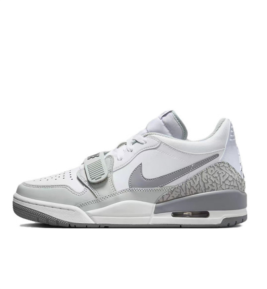 Men's White/Grey Running Weapon Air Jordan Legacy 312 Low Shoes 007